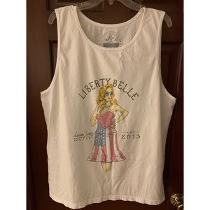 Lauren James oversized tank, sorority style
